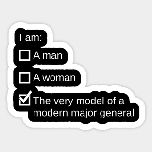 Modern Major General Sticker